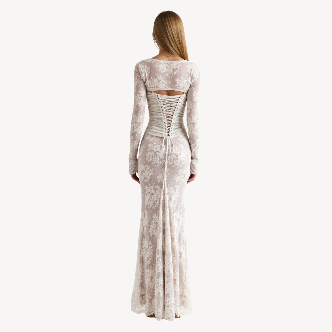 Elegant Lace Long Sleeve Dress