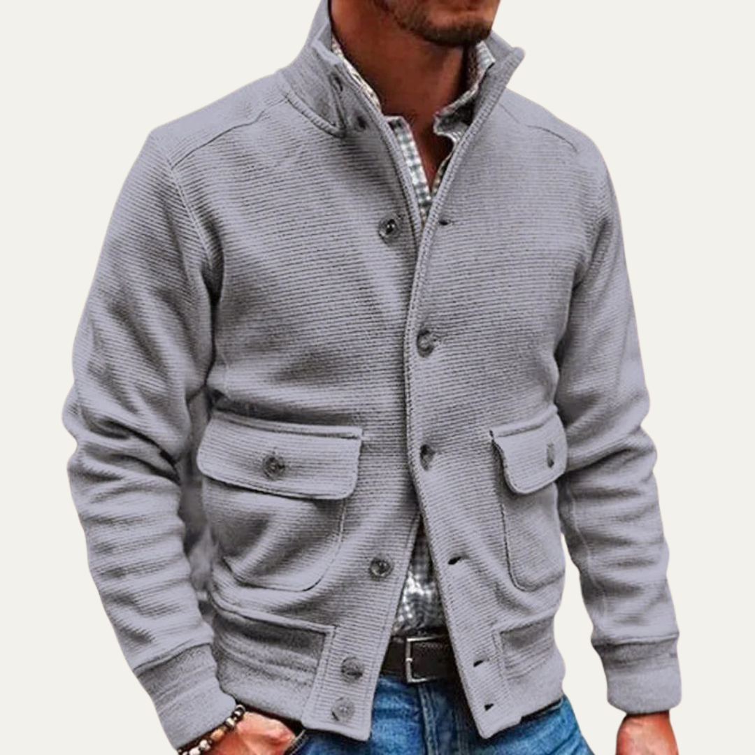 Cozy Crew Neck Sweater Jacket