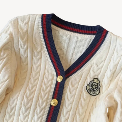 Classic Fit V-Neck Ladies Cardigan Sweater
