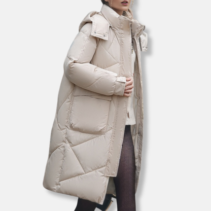 Warm Padded Women's Parka Coat - OutfitLondon