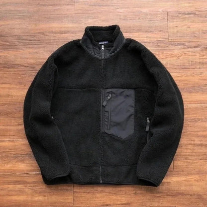 Warm Fleece Lined Mens Wool Coat