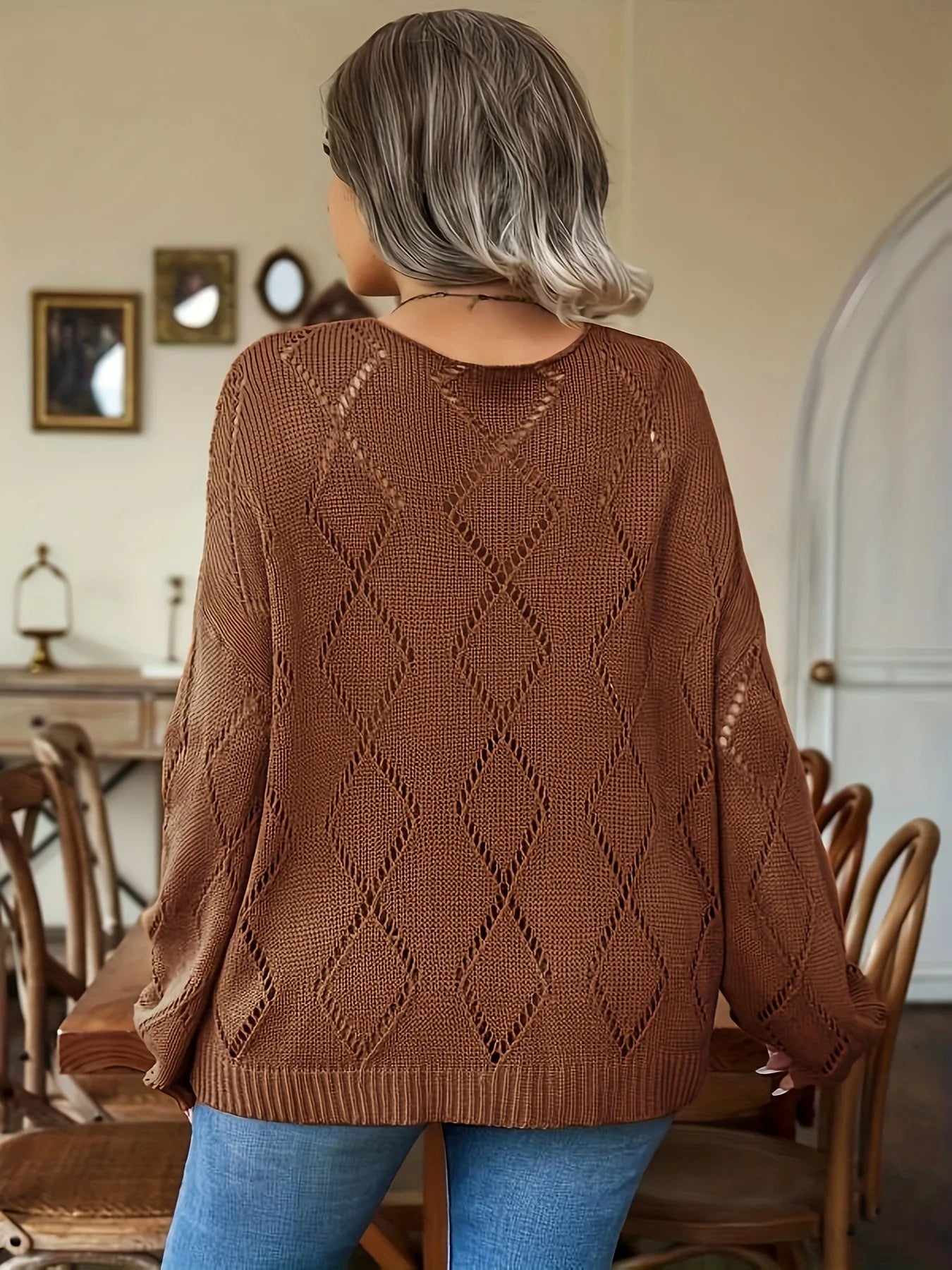 Comfy Large Knit Sweater for Women