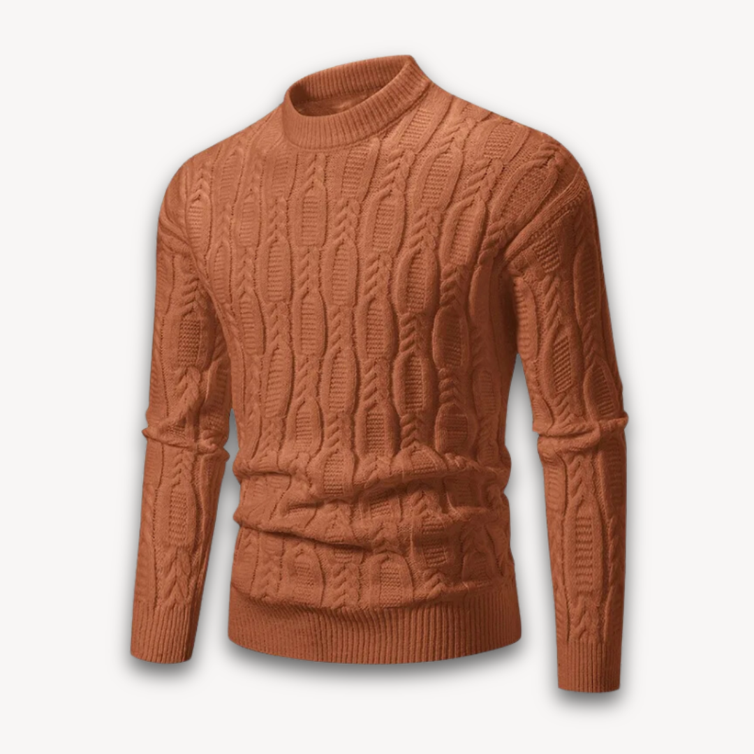 Cozy Crew Neck Cotton Sweater for Men