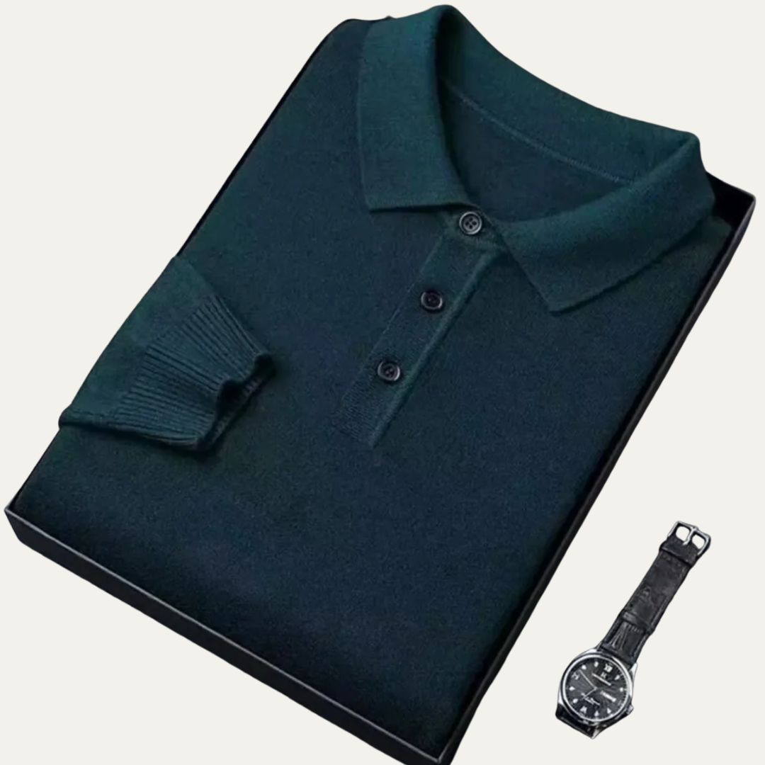 Luxury Soft Knit Polo Shirt for Men