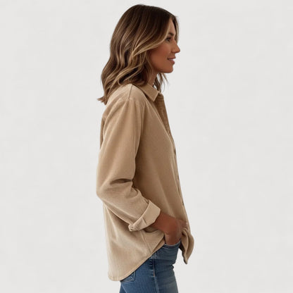 Green Corduroy Casual Shirt