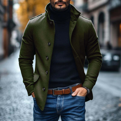 Men's Tailored Fit Overcoat | Stylish