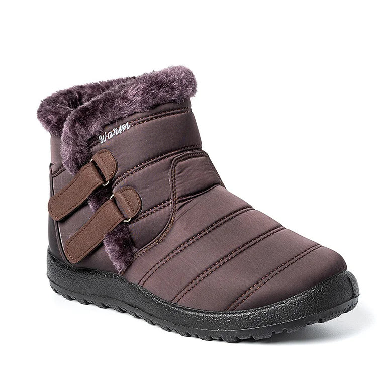 Warm Faux Fur Platform Ankle Boots for Women
