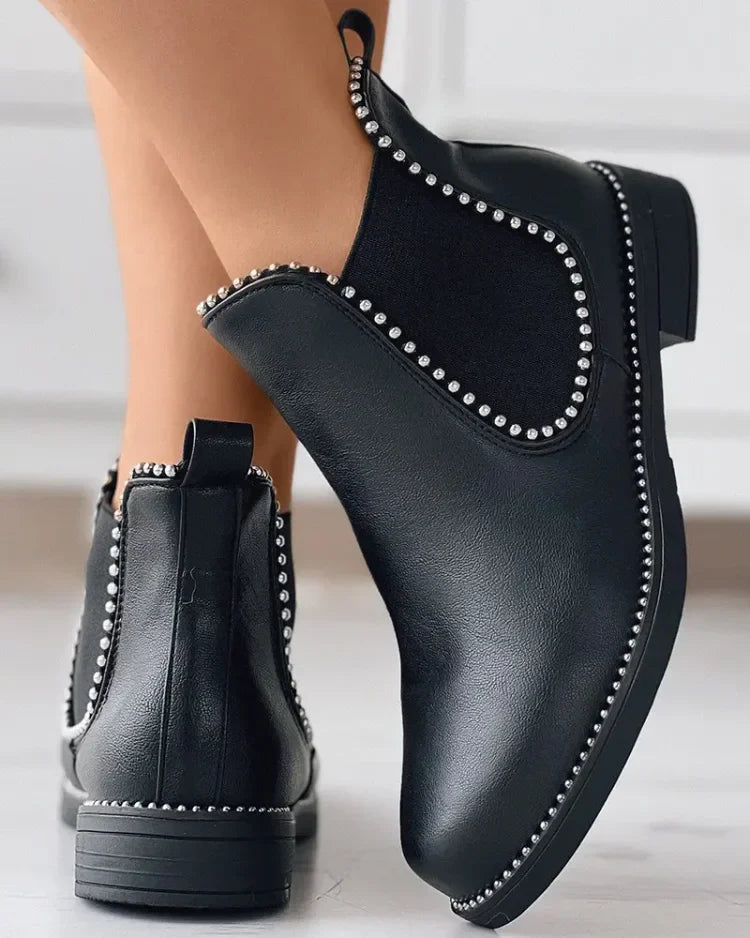 Chic Low Heel Ankle Boots for Women