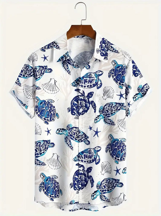 Relaxed Fit Tropical Print Shirt for Men - OutfitLondon
