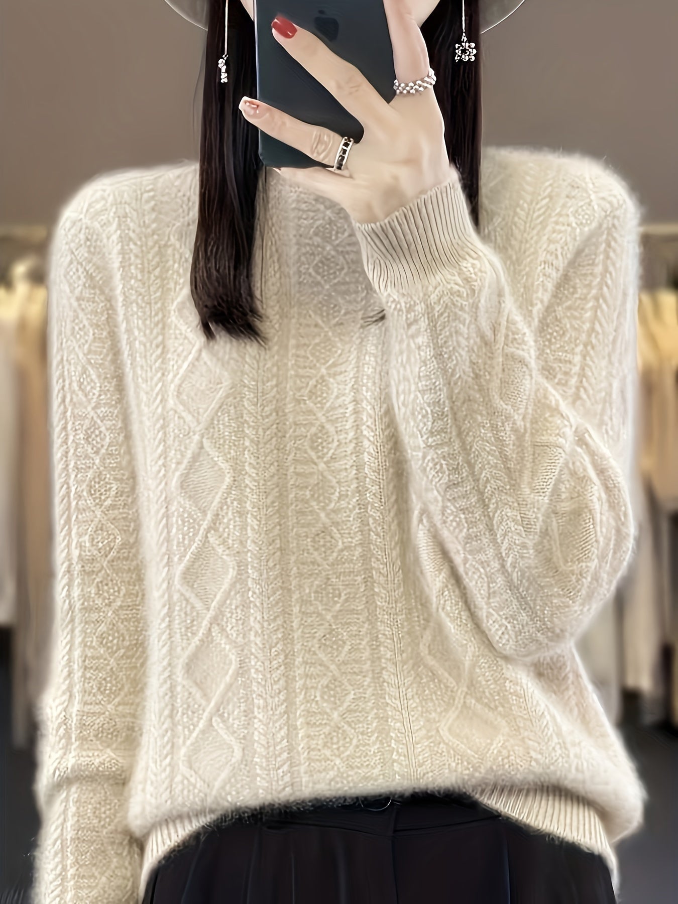 Cozy Female Classic Fit Long Sleeve Jumper