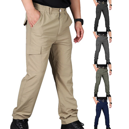 Men's Waterproof Cargo Work Pants Hiking Tactical Pants Military Ripstop Resistant Multi Pockets