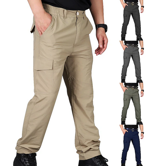 Men's Waterproof Cargo Work Pants Hiking Tactical Pants Military Ripstop Resistant Multi Pockets