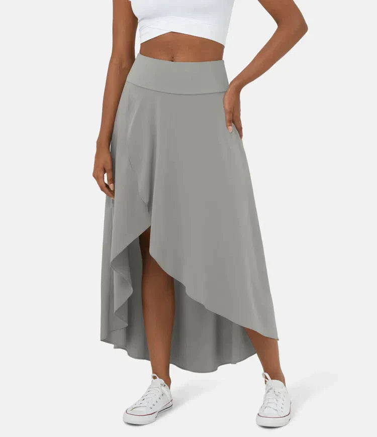 Flattering Flowy Side Midi Skirt