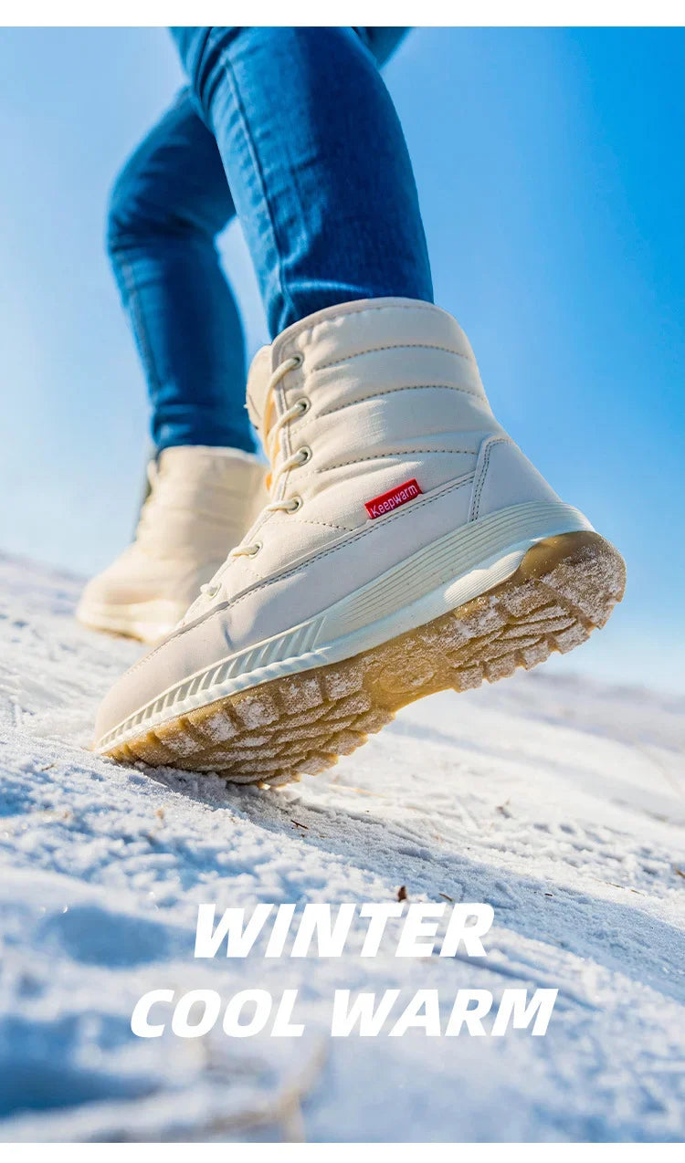 Warm Insulated Snow Boots with Laces