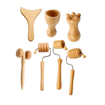 Face Massager Wooden Therapy Slimming Gua Sha Wrinkle Remover Kit