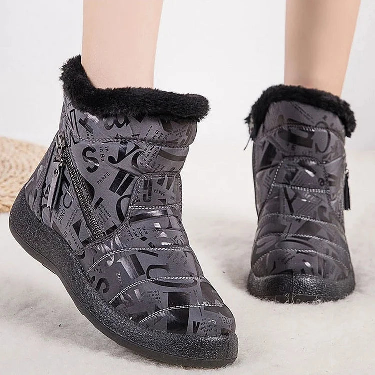 Stylish Women's Snow Boots with Fun Prints