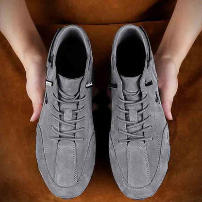 Barefoot Beck Ram Shoes Italian Handmade Suede Velcro High Boots