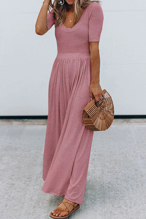 Women's Lightweight V-Neck Summer Jumpsuit
