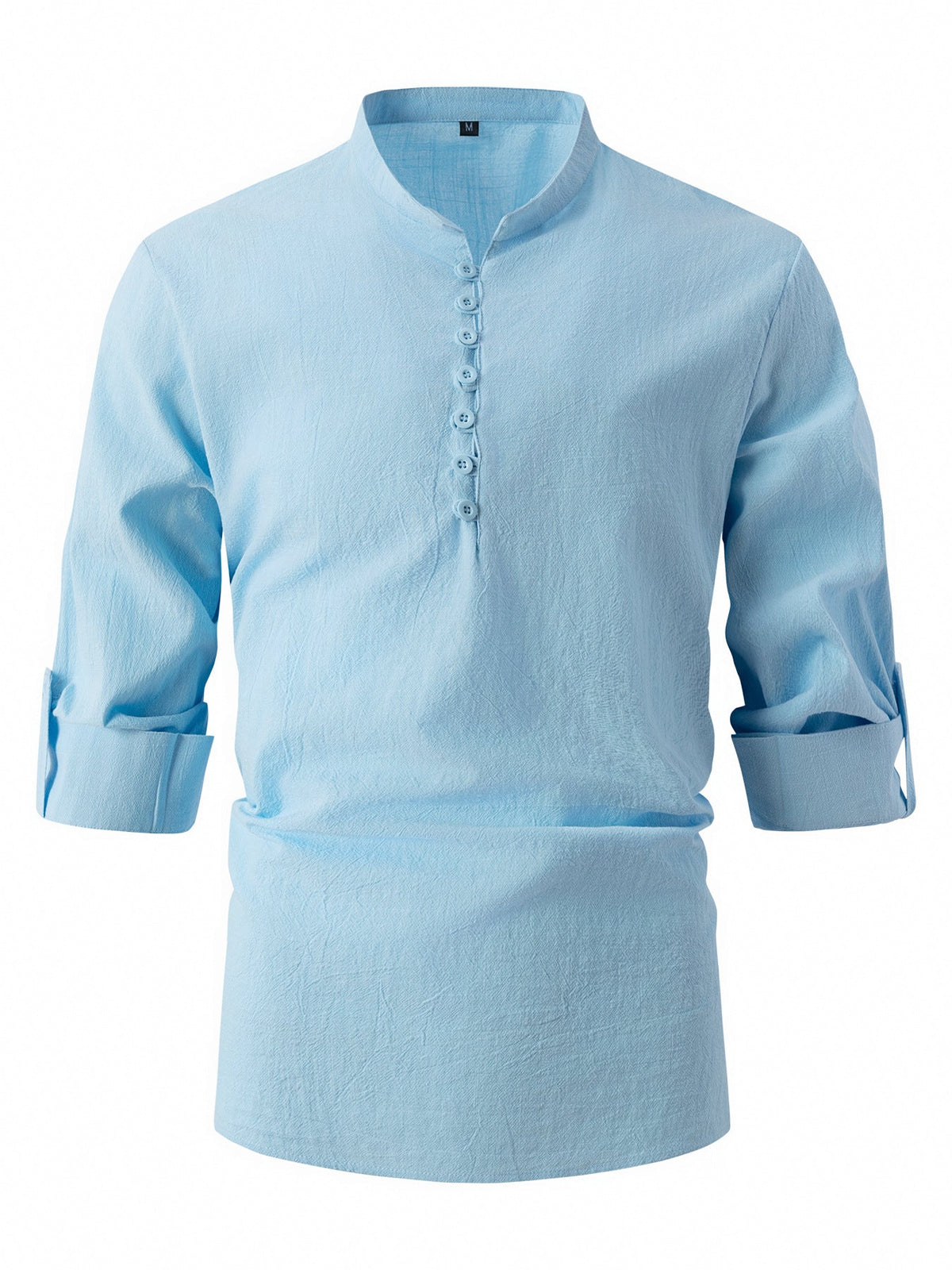 Men's Casual Slim Cotton Stand Collar Shirt