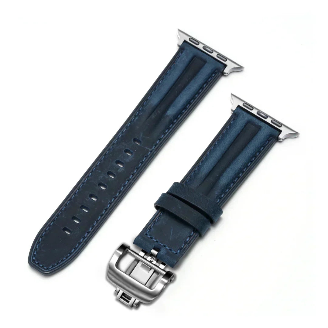 Classic Metal Strap Apple Watch Band With Silver Buckle