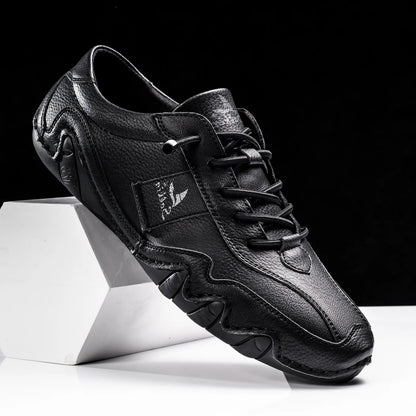 Men's Comfortable Lace Up Sneakers with Contrast Details