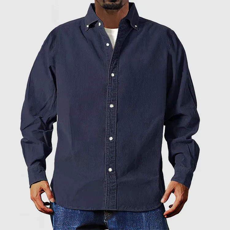 Rustic Textured Button Down Shirt