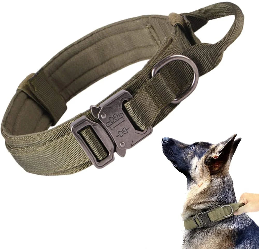 Dog Collar Adjustable Military TacticalPets Dg Collas Leas CntrlTactical Military Dog Training Collar