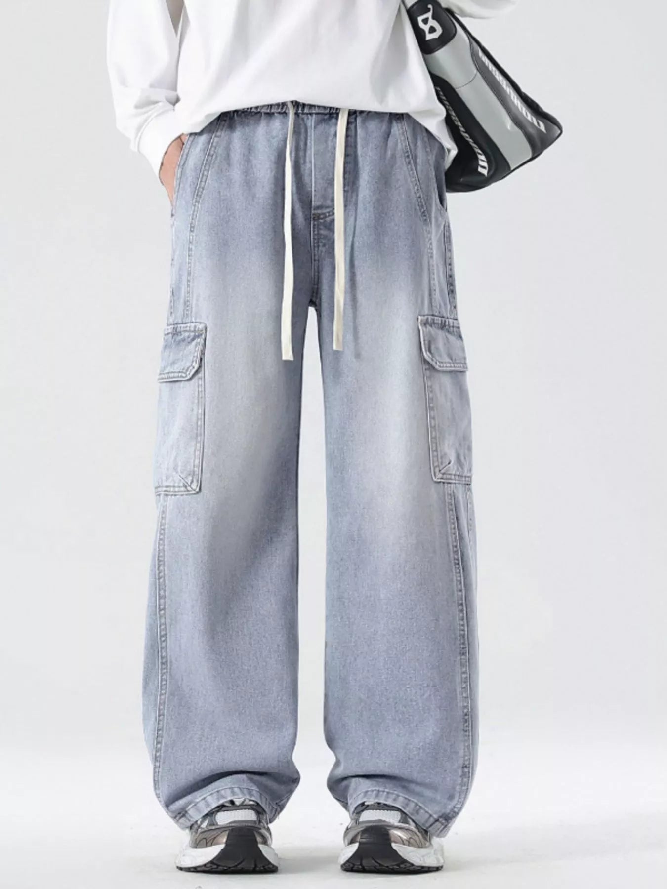 Comfortable Mens Cargo Pants with Stretch Waist