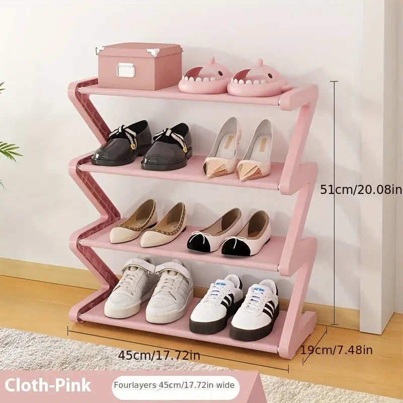 Space Saving 4-Tier Stackable Shoe Organizer