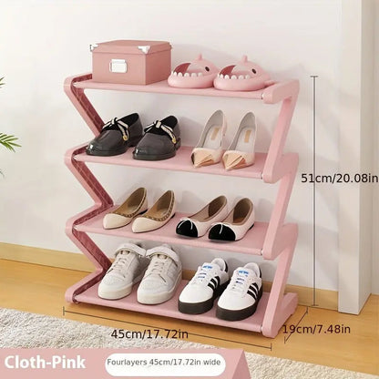 Space Saving 4-Tier Stackable Shoe Organizer