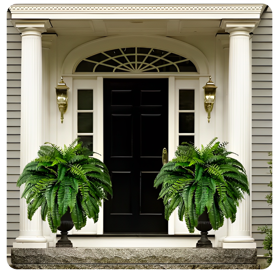 UV Resistant Lifelike Artificial Boston Fern For Outdoors