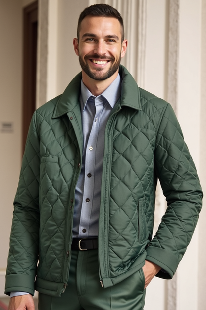 Executive Quilted Office Coat - OutfitLondon