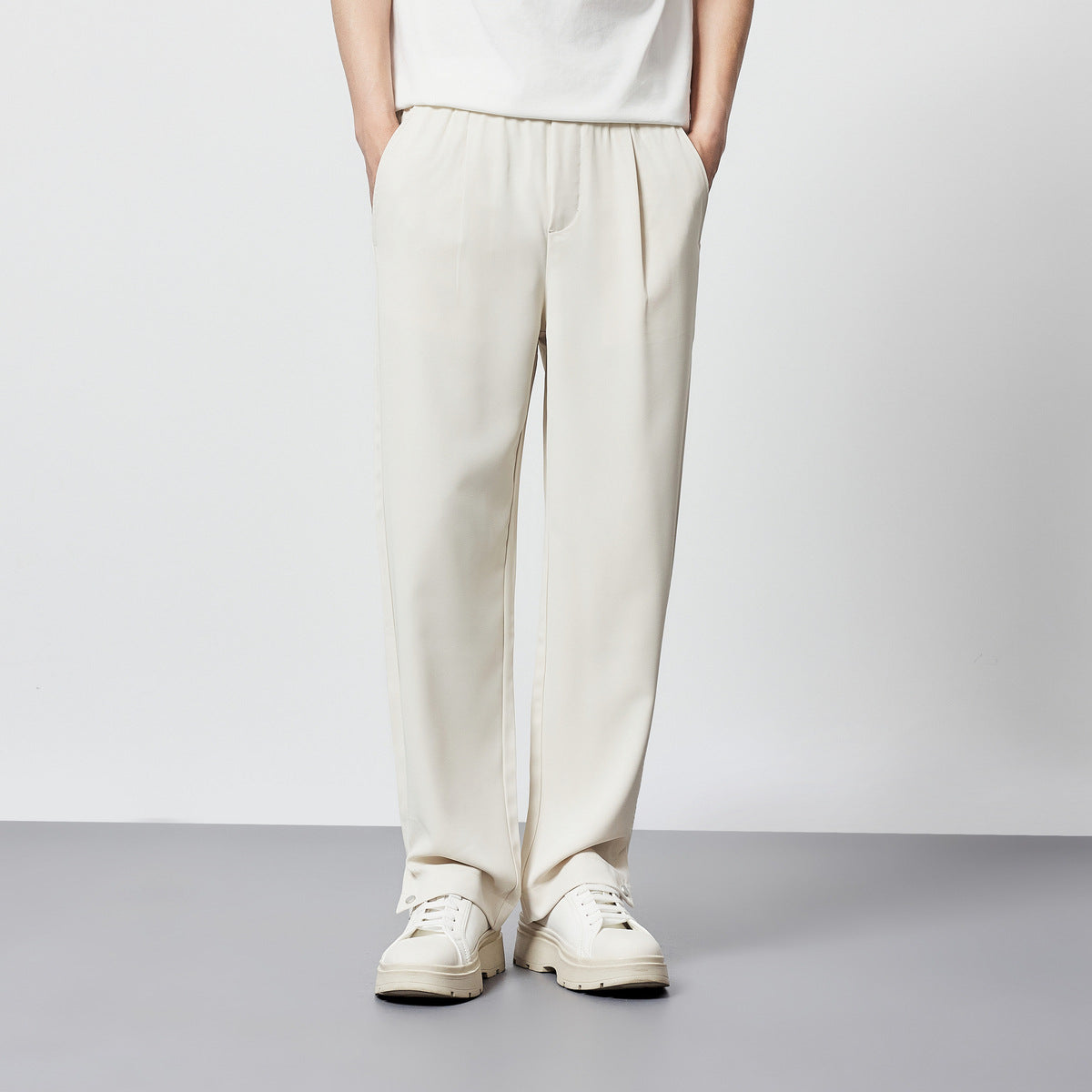Comfortable Loose Fit Mens Dress Trousers - OutfitLondon