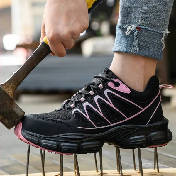 Women's Work Shoes with Steel Toe Cap Safety Sneakers