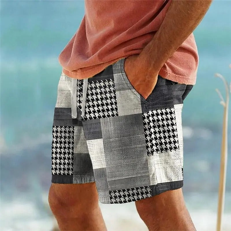 Vintage Patchwork Shorts with Fun Chicken Design - OutfitLondon