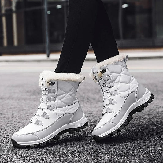 Warm Leather Ankle Boots for Women - OutfitLondon