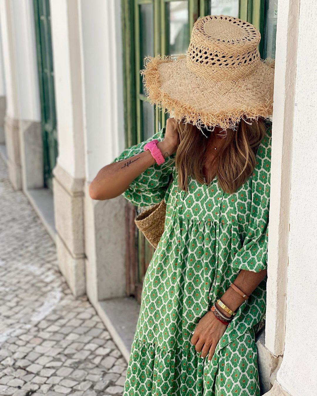 Women's Bohemian V-Neck Cotton Summer Dress