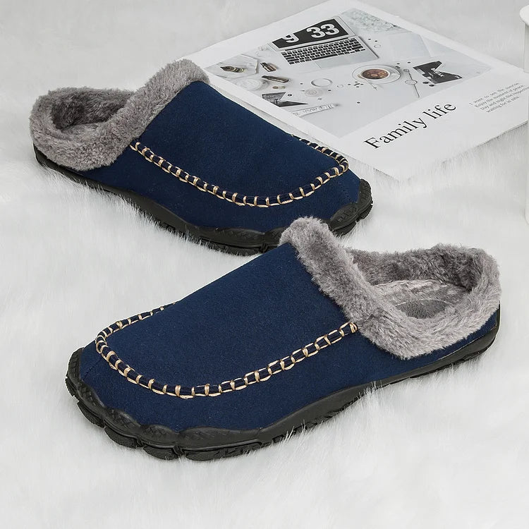 Men Winter Orthopedic Barefoot Slippers Premium Arch Support Plantar Fasciitis Slippers