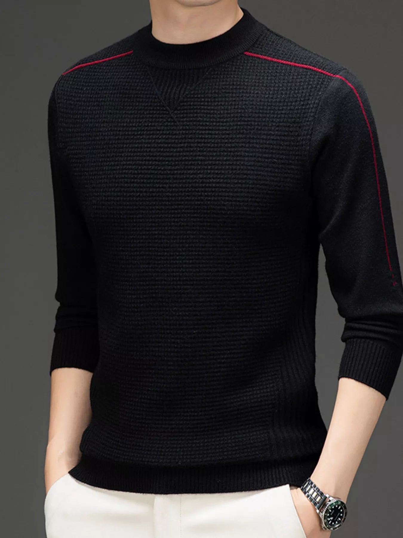 Large Size Crew Neck Pullover Sweater