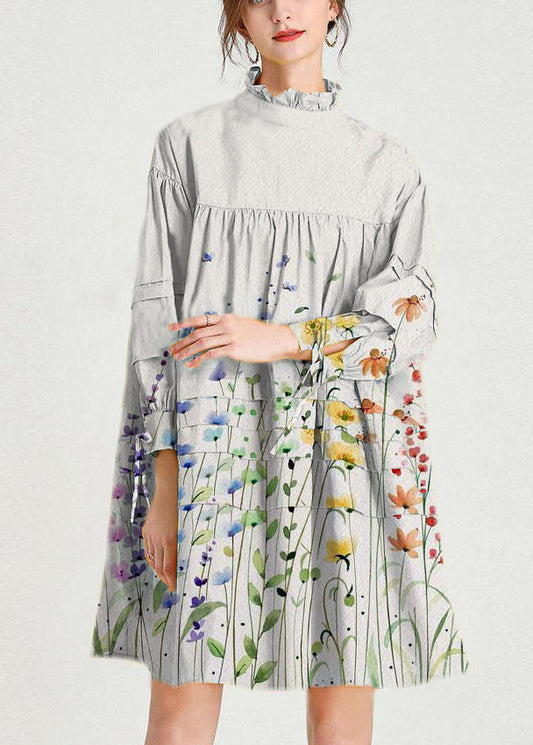 Women's Plus Size Cotton Maxi Dress Floral Breathable - OutfitLondon