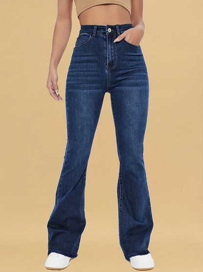 Trendy High Waist Flare Jeans