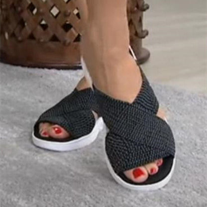 Stretch Orthotic Slide Sandals, Knitted Sports Corrective Sandals