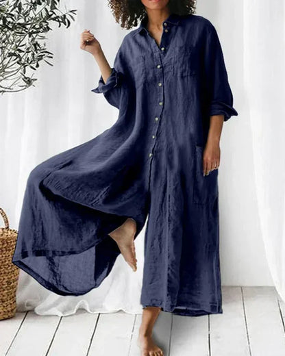 Comfortable V-Neck Linen Romper for Ladies