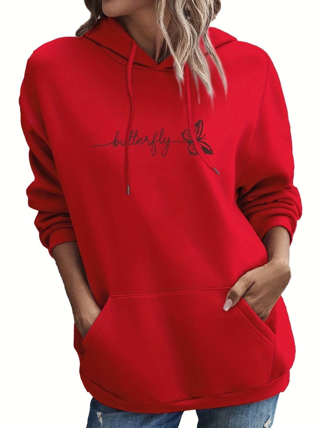 Soft Ladies Hoodie with Floral Graphic