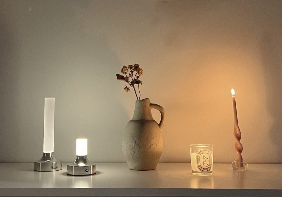 Boru Table Lamp- Large Cordless Dimmable Candle Lightsaber Pipe Outdoor Light