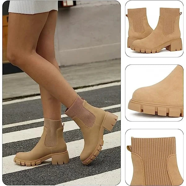 Comfy Womens Knit Short Booties