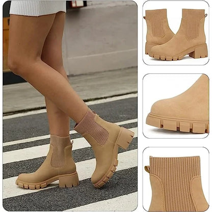Comfy Womens Knit Short Booties
