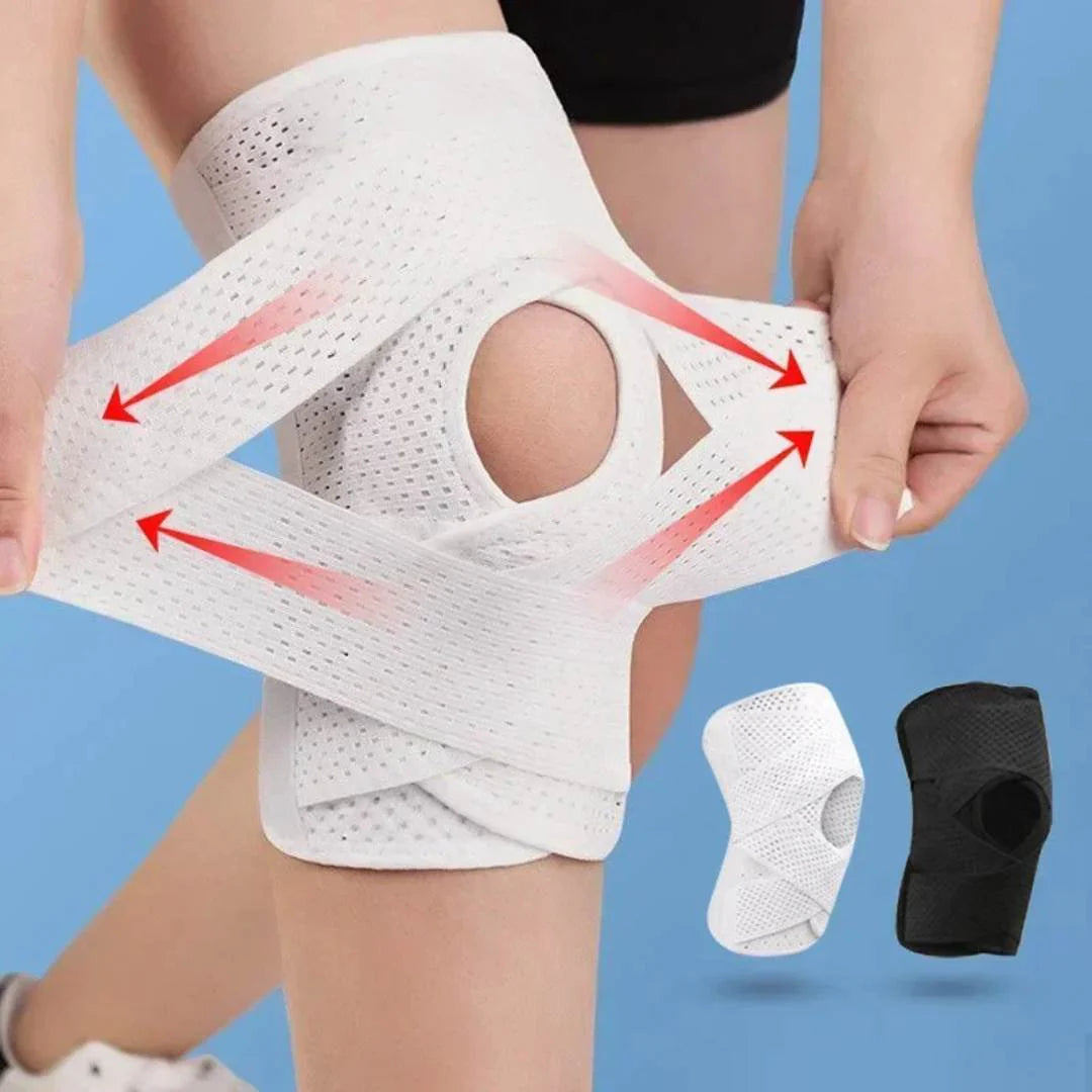Knee Pads | with Support Compression Springs and Tension Strap - for Stability - Pain Relief and Protection