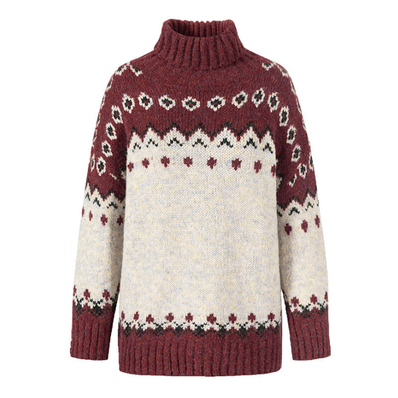 Warm Nordic Knit Winter Sweater