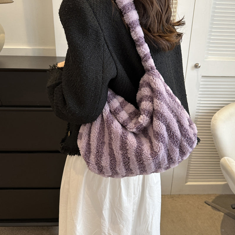 Women's Casual Plush Shoulder Bag